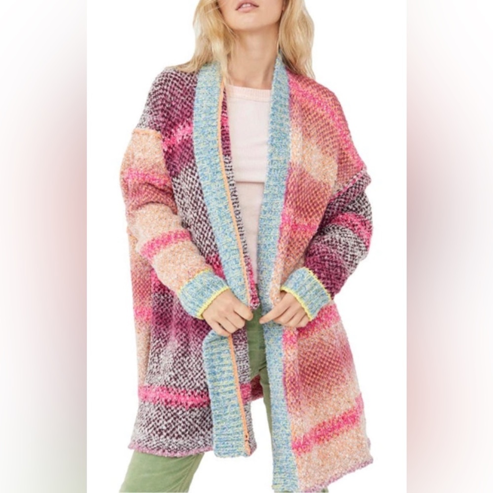 Free People Daydreamer Cardigan in Orchid Cloud